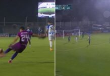 El video del impactante gol de arco a arco de un argentino en el fútbol uruguayo que recorre el mundo